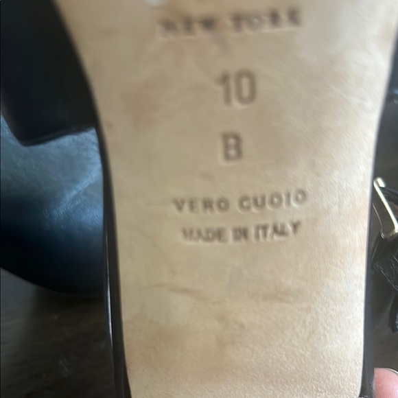 kate spade Black Heels with Open-Toe Design and Chunky Wooden Heel - Picture 2 of 8